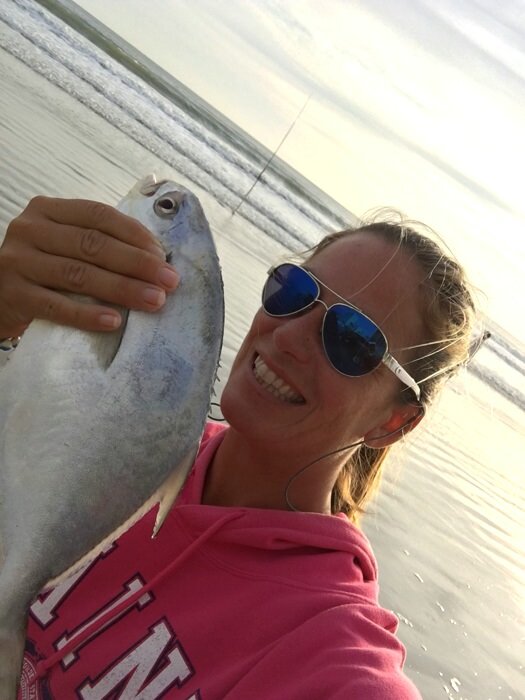 Melissa with another nice pompano